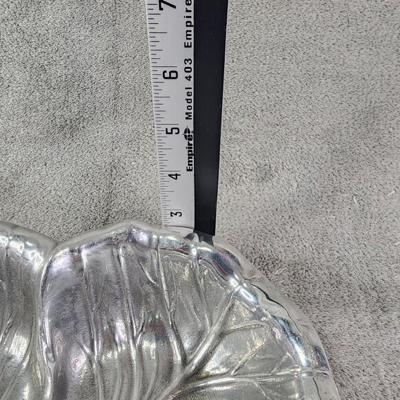 Vintage Anchor Hocking Leaf-Shaped Silver Dish - Picture 9 of 11